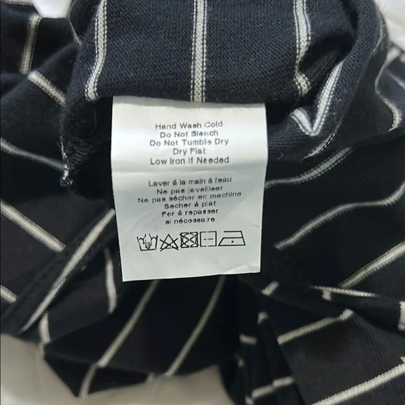 Lush  Black and Ivory Striped Sleeveless Knit Dress - Picture 6 of 10